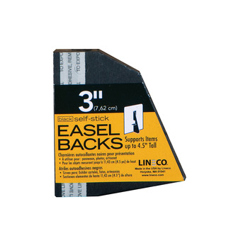 Lineco Self-Stick 3" Easel Back Pack of 5 - Black