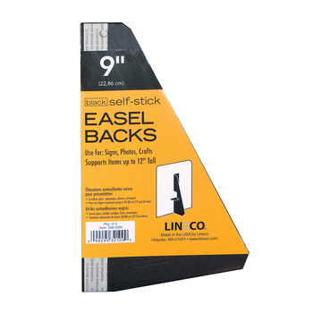 Lineco Self-Stick 9" Easel Back Pack of 5 - Black