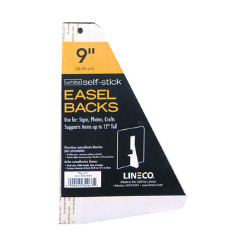 Lineco Self-Stick 9" Easel Back Pack of 5 - White