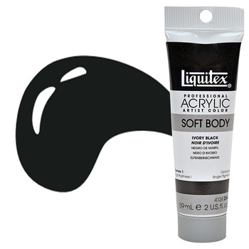 Liquitex Soft Body 2 oz Tube - Ivory Black