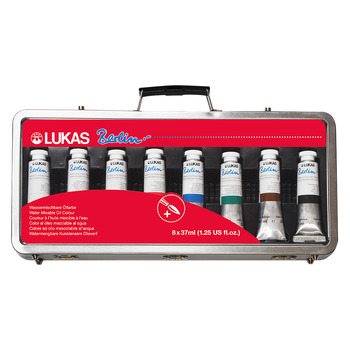 LUKAS Berlin Water Mixable Oils Suitcase Set of 8, 37ml Tubes