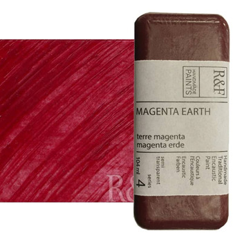 R&F Encaustic Handmade Paint 104 ml Block - Magenta Earth