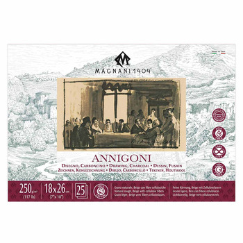 Magnani 1404 Annigoni Drawing Paper Pad 117lb - 7" x 10" (25 Sheets)