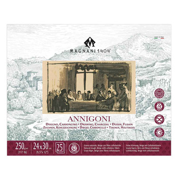 Magnani 1404 Annigoni Drawing Paper Pad 117lb - 9.5" x 12" (25 Sheets)