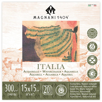 Magnani Italia Watercolor Pad 140lb Cold Press - 6" x 6"