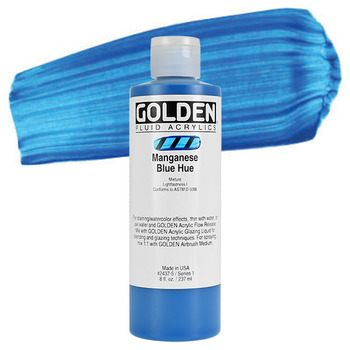 GOLDEN Fluid Acrylics Manganese Blue Hue 8 oz