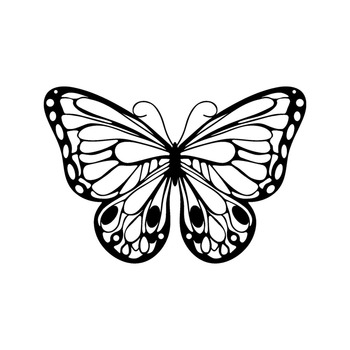 Marabu Silhouette Stencil Romantic Butterfly 6x6 In