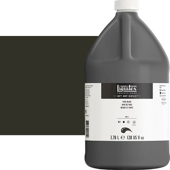 Liquitex Professional Soft Body Acrylic, Mars Black Gallon