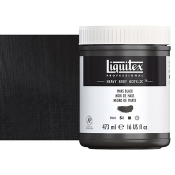Liquitex Heavy Body Acrylic - Mars Black, 16oz Jar