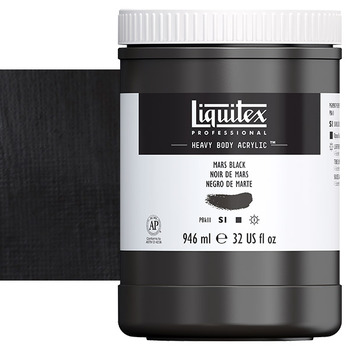 Liquitex Heavy Body Acrylic - Mars Black, 32oz Jar