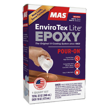 MAS Envirotex Lite Epoxy Kit (16 oz Resin, 16 oz Hardener) 32 oz