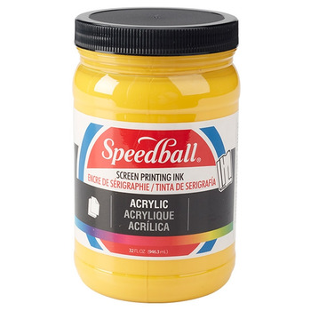 Speedball Acrylic Screen Printing Ink 32 oz Jar - Medium Yellow