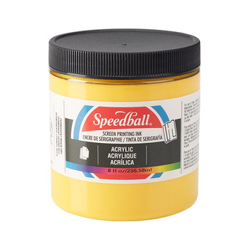 Speedball Acrylic Screen Printing Ink 8 oz Jar - Medium Yellow