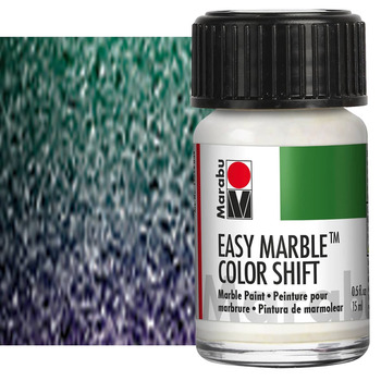 Marabu Easy Marble Metallic Green-Violet-Silver Paint, 15ml