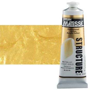 Matisse Structure Acrylic Colors Metallic Light Gold 75 ml