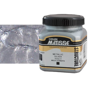 Matisse Structure Acrylic 250 ml Jar - Metallic Silver