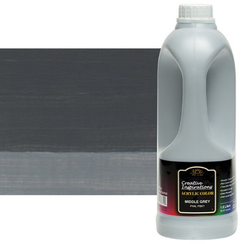 Creative Inspirations Acrylic Paint, Middle Grey 1.8 Ltr. Jug