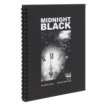 Midnight Black 9x12 in Opaque Media Pad (50 Sheets) Creative Mark
