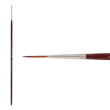 Mimik Kolinsky Synthetic Sable Long Handle Brush, Script Liner Size #1