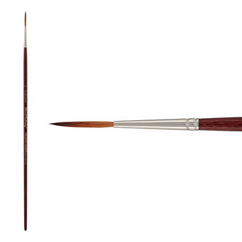 Mimik Kolinsky Synthetic Sable Long Handle Brush, Script Liner Size #4