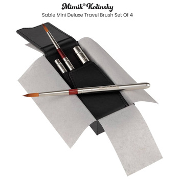 Mimik Kolinsky Sable Mini Deluxe Travel Brush Set of 4