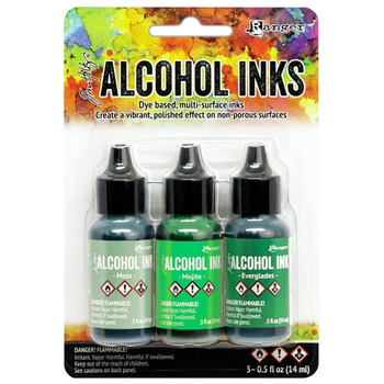 Tim Holtz Alcohol Ink - 1/2oz - Mint/Green Spectrum Colors, Set of 3