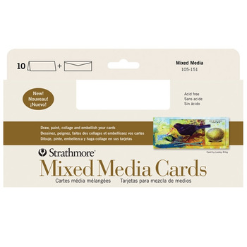 Strathmore Mixed Media Greeting Cards + Envelopes 3.7x8-1/2" Set of 10