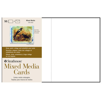 Strathmore 400 Mixed Media Cards + Envelopes Pack of 50 5x6.875"
