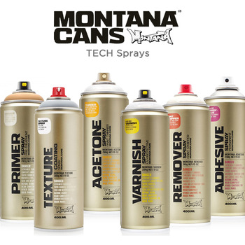 Montana Tech Sprays Texture, Primer, Varnish, Remover, Adhesive & Acetone