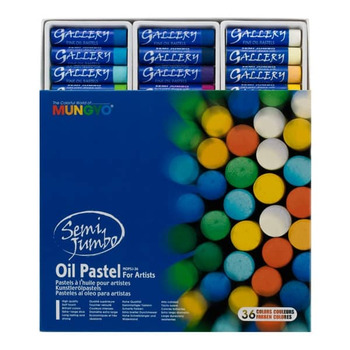 Mungyo Gallery Semi-Jumbo Oil Pastels Set of 36, Assorted Colors