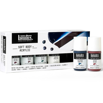 Liquitex Professional Soft Body Acrylic,  Muted Collection + White Set