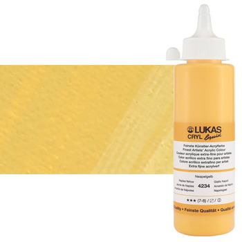 LUKAS Cryl Liquid Acrylic - Naples Yellow, 250ml Bottle