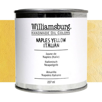 Williamsburg Handmade Oil Paint - Naples Yellow Italian, 237ml Can