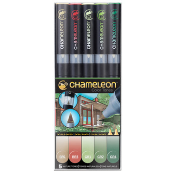 Chameleon Marker Set Of 5 - Nature Tones