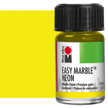 Marabu Easy Marble Neon Yellow Paint, 15ml
