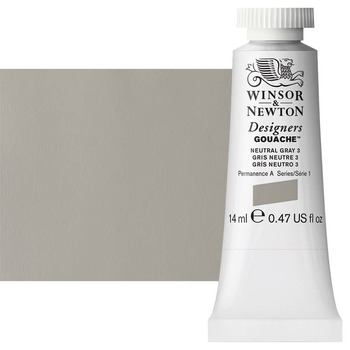 Winsor & Newton Designers Gouache 14ml Tube - Neutral Grey #3
