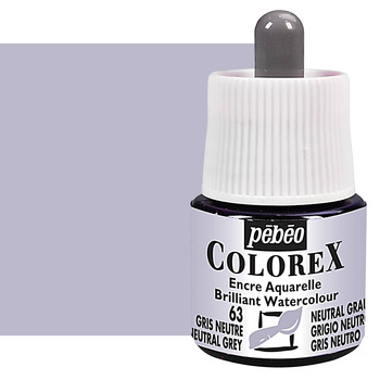 Pebeo Colorex Watercolor Ink Neutral Grey, 45ml
