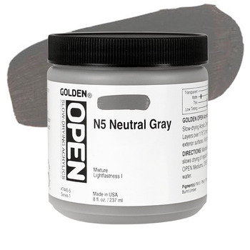 GOLDEN Open Acrylic Paints Neutral Grey 5 8 oz