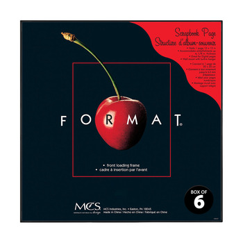 MCS Format Frame Black - Black, 8" x 8" (Box of 6)
