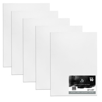 New York Central Watercolor Paper 140 lb Cold Press - 22" x 30" (50 Pack)