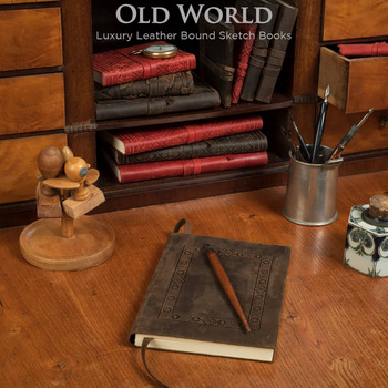 Old World Luxury Italian Leather Bound Soft Cover Sketch Books