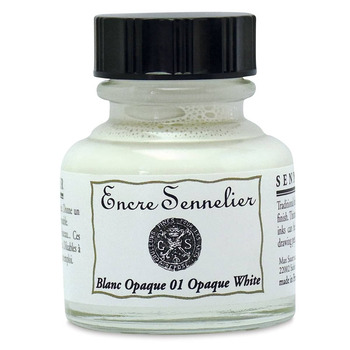 Sennelier Shellac Ink 30ml Bottle - Opaque White