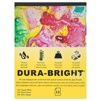 Grafix Dura-Bright Pad Opaque White 11"x14" (12 Sheets)