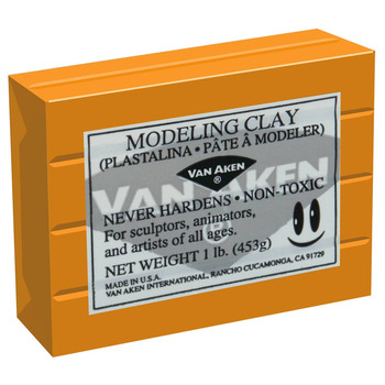 Plastalina Modeling Clay 1 lb. Bar - Orange