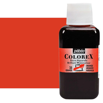 Pebeo Colorex Watercolor Ink, Orange 250ml