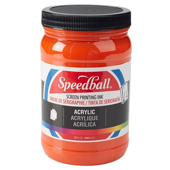 Speedball Acrylic Screen Printing Ink 32 oz Jar - Orange