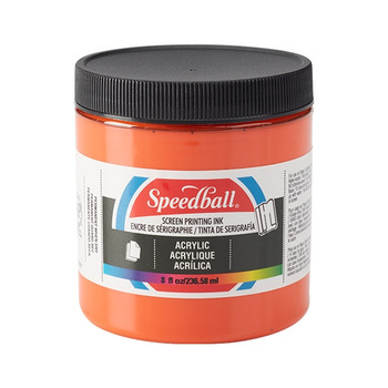 Speedball Acrylic Screen Printing Ink 8 oz Jar - Orange