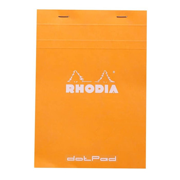 Rhodia Dot Orange Notepad 6 x 8 1/4 in Top Staple 80-Sheet
