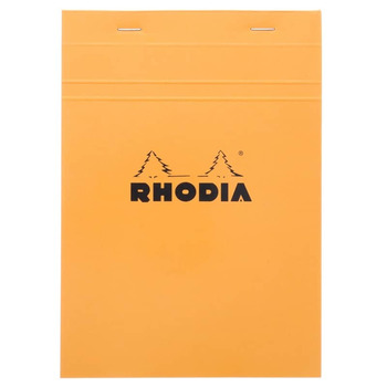 Rhodia Graph Orange Notepad 8 1/4 x 11 3/4 in Top Staple 80-Sheet