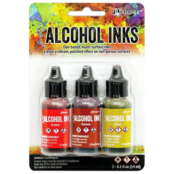 Tim Holtz Alcohol Ink - 1/2oz - Orange/Yellow Spectrum Colors, Set of 3